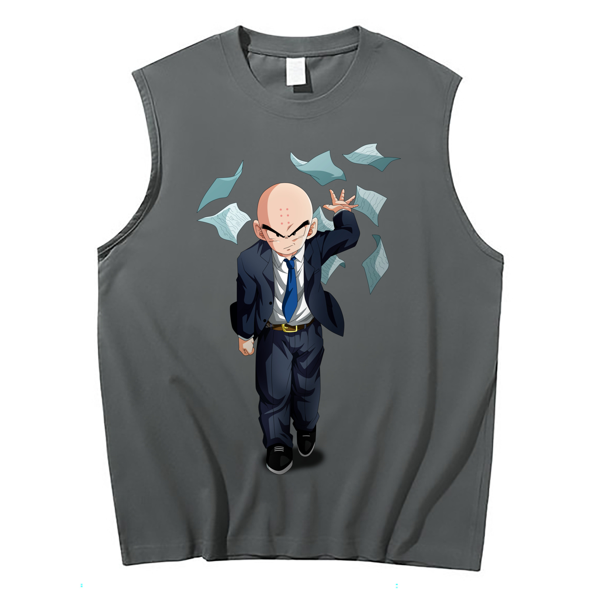 （画像用） ドラゴンボール クリリン DRAGON BALL krillin コットン100％タンクトップ（フロントプリント）